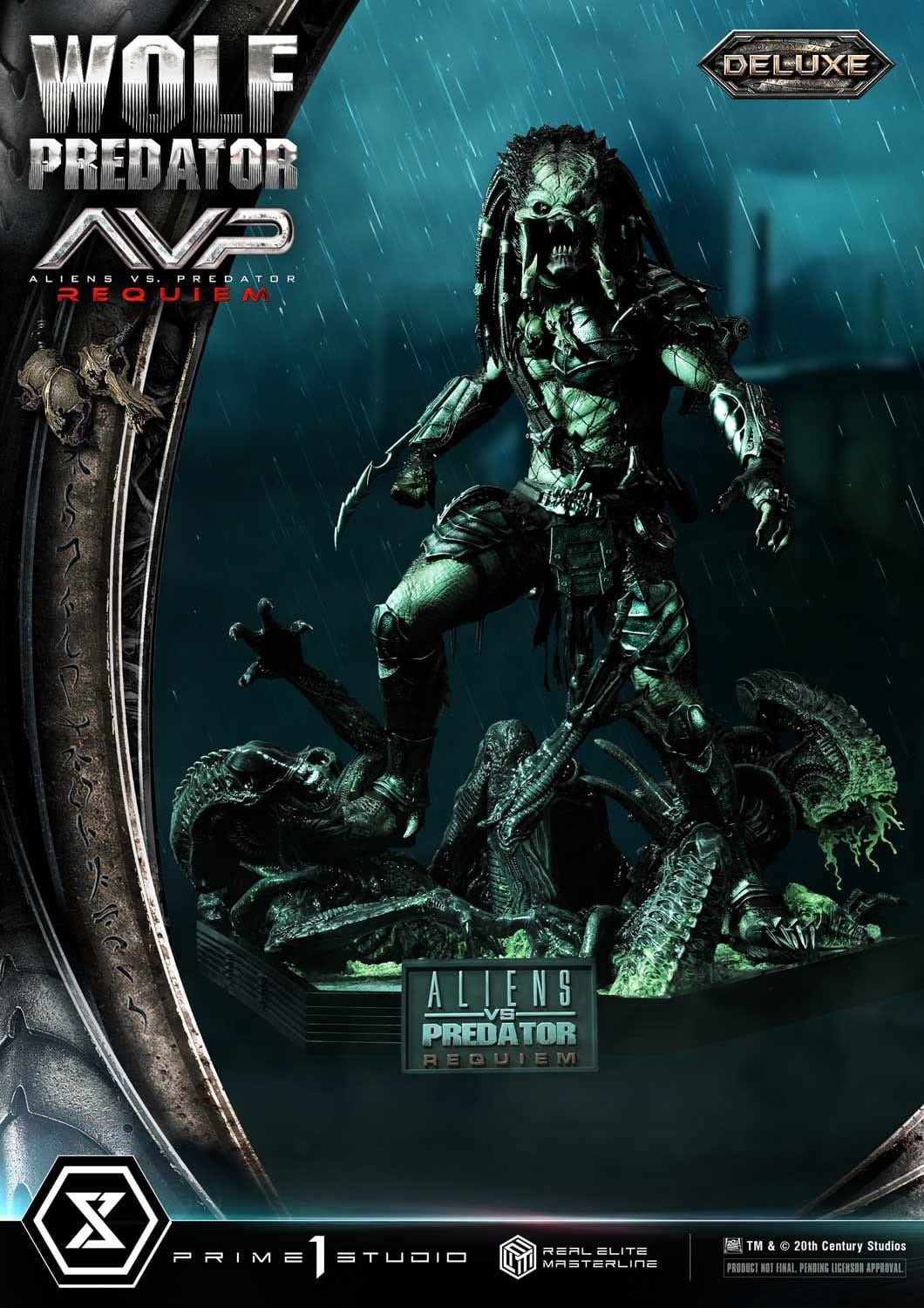 Alien vs. Predator Real Elite Masterline Series Statue 1/3 Requiem Wolf Predator Deluxe Bonus Ver. 95 cm