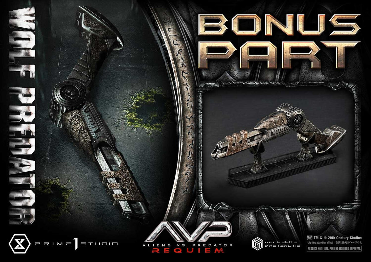 Alien vs. Predator Real Elite Masterline Series Statue 1/3 Requiem Wolf Predator Deluxe Bonus Ver. 95 cm