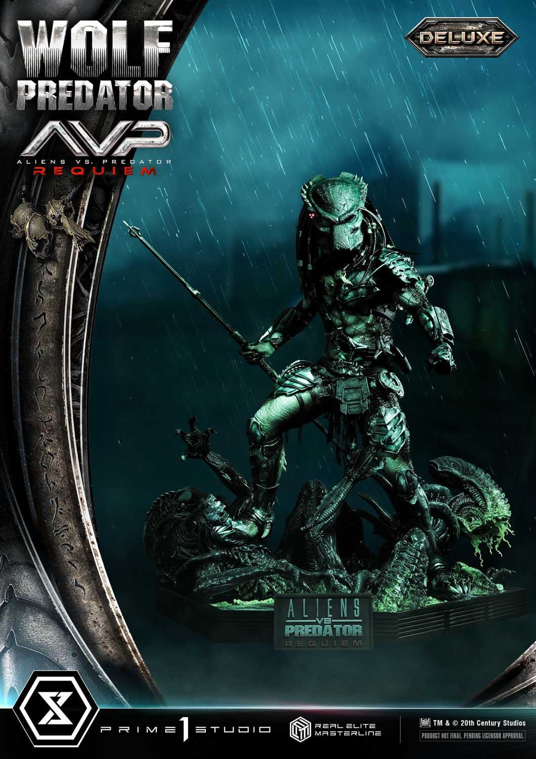 Alien vs. Predator Real Elite Masterline Series Statue 1/3 Requiem Wolf Predator Deluxe Bonus Ver. 95 cm
