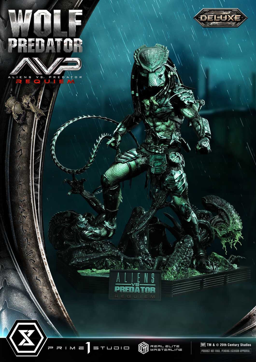 Alien vs. Predator Real Elite Masterline Series Statue 1/3 Requiem Wolf Predator Deluxe Bonus Ver. 95 cm