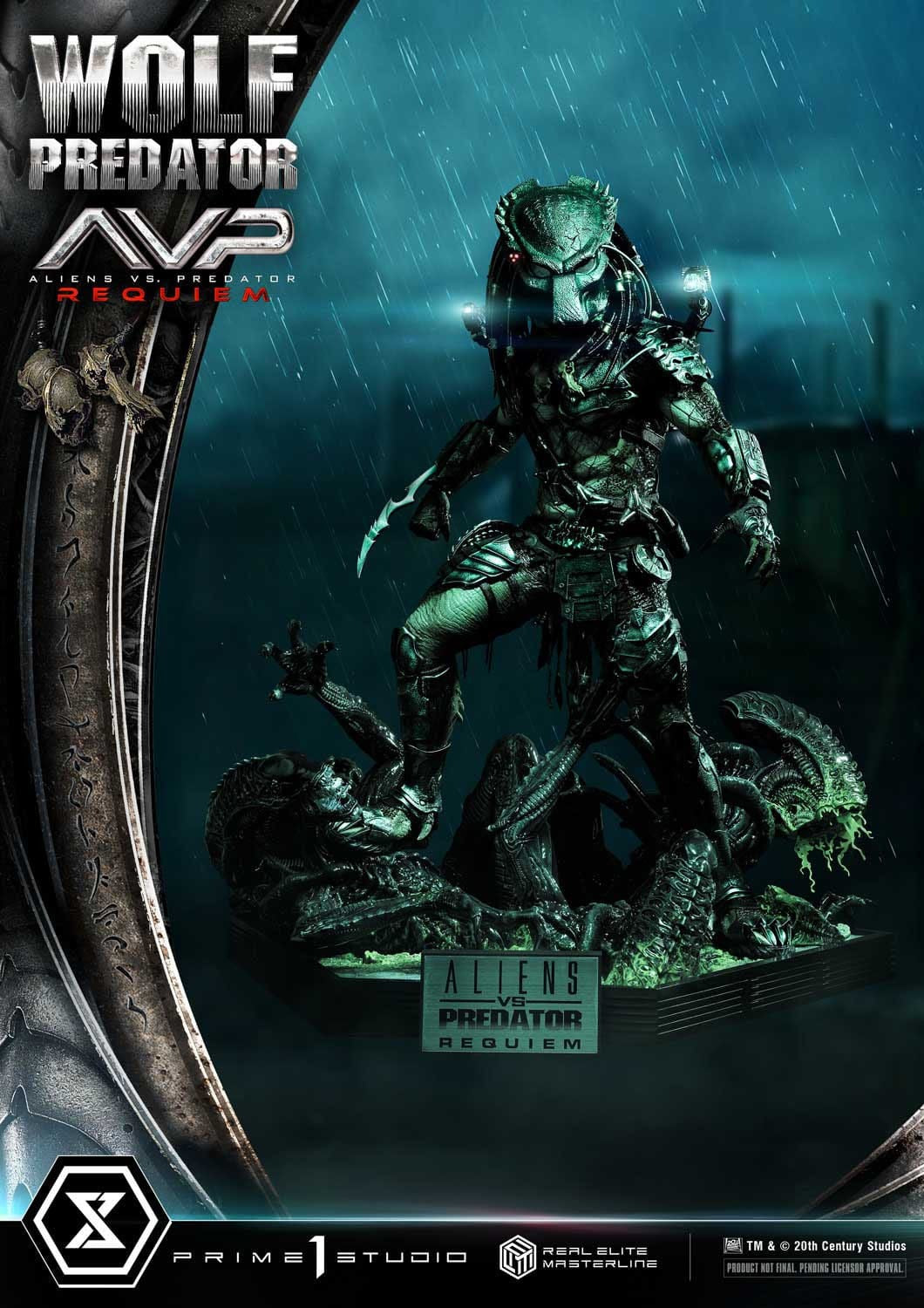 Alien vs. Predator Real Elite Masterline Series Statue 1/3 Requiem Wolf Predator Deluxe Bonus Ver. 95 cm