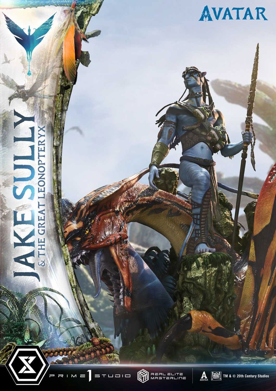 Avatar (Film) Real Elite Masterline Series Statue 1/4 Jake Sully &amp; The Great Leonopteryx 87 cm