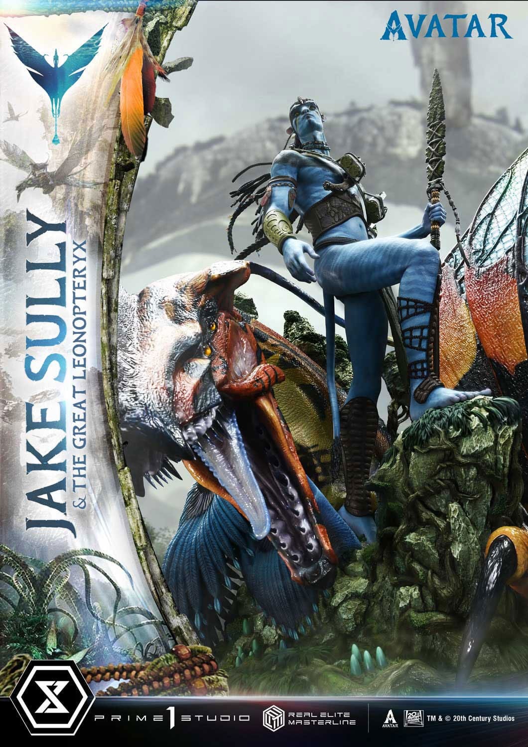 Avatar (Film) Real Elite Masterline Series Statue 1/4 Jake Sully &amp; The Great Leonopteryx 87 cm