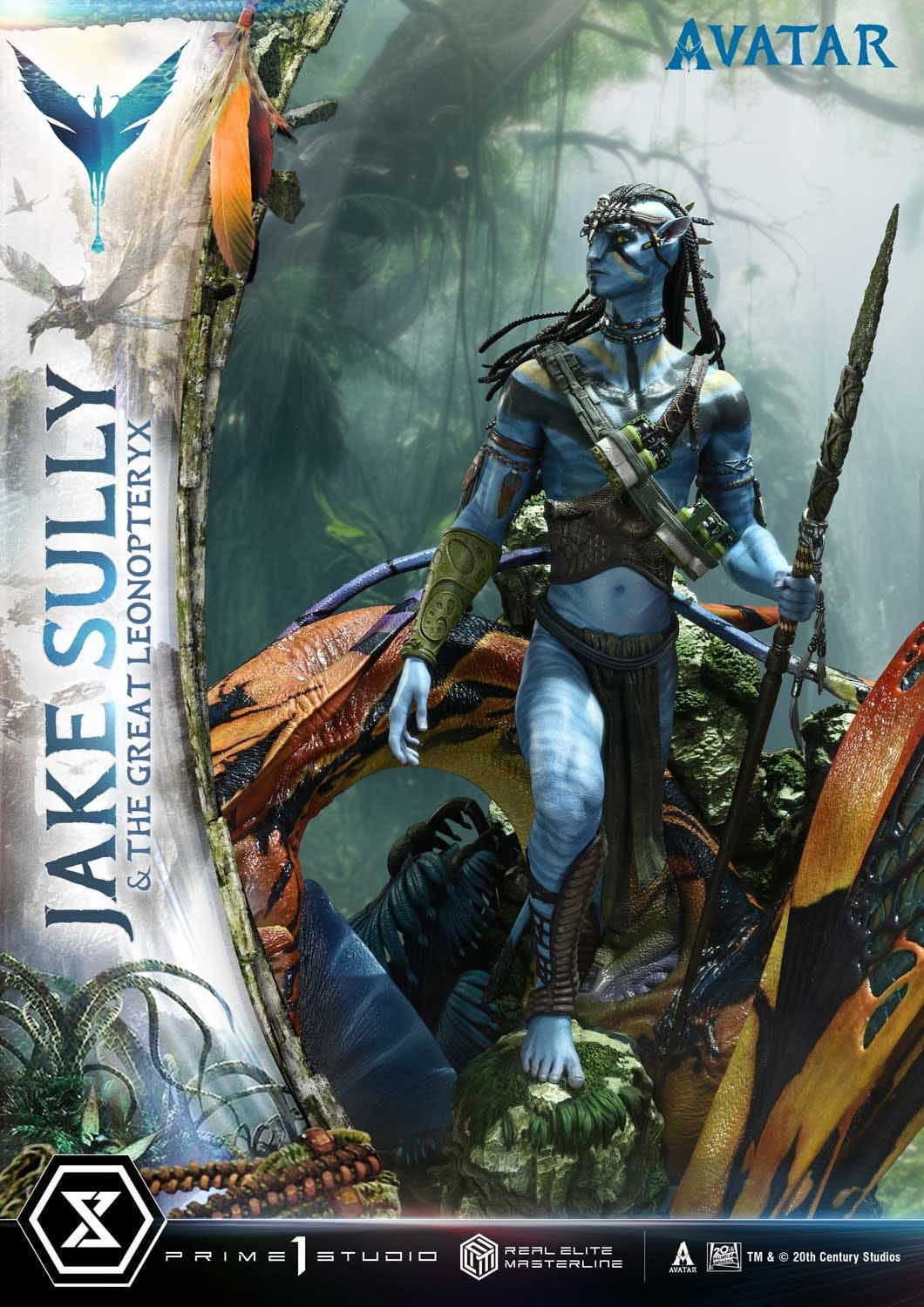 Avatar (Film) Real Elite Masterline Series Statue 1/4 Jake Sully &amp; The Great Leonopteryx 87 cm