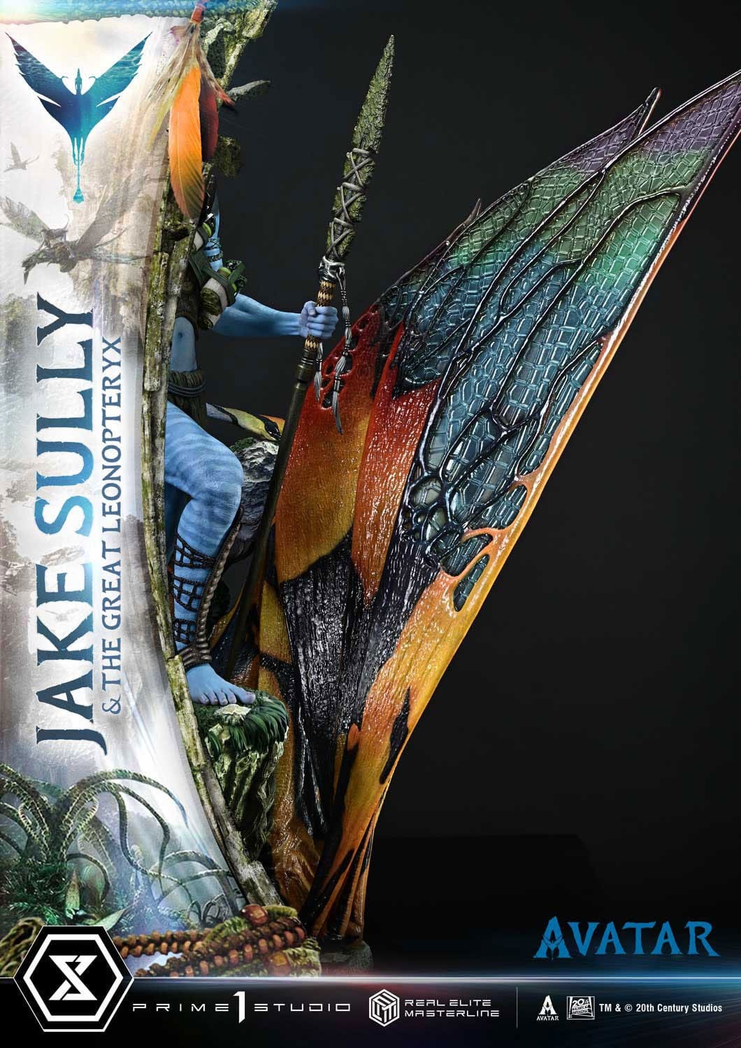 Avatar (Film) Real Elite Masterline Series Statue 1/4 Jake Sully &amp; The Great Leonopteryx 87 cm
