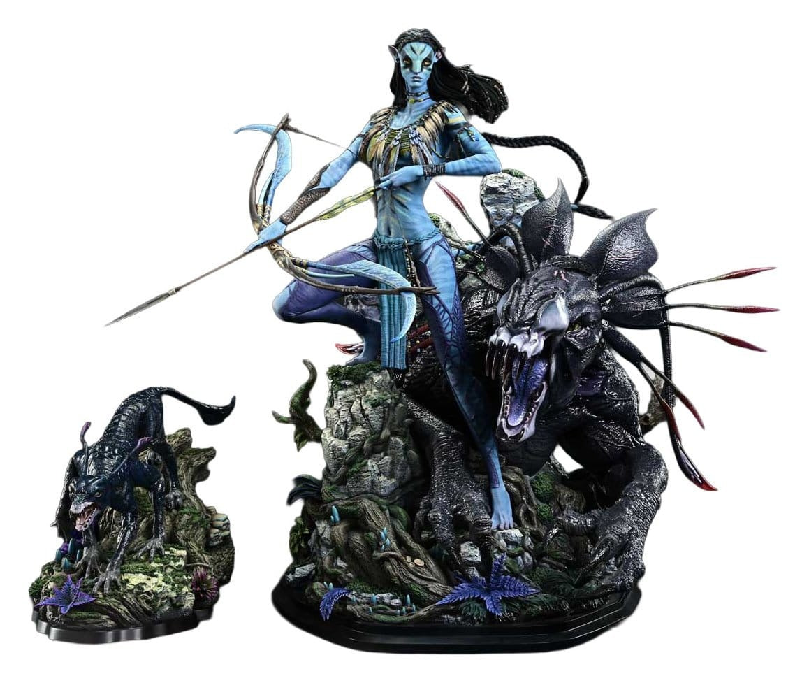 Avatar (Film) Real Elite Masterline Series Statue 1/4 Neytiri &amp; Thanator Deluxe Version 75 cm