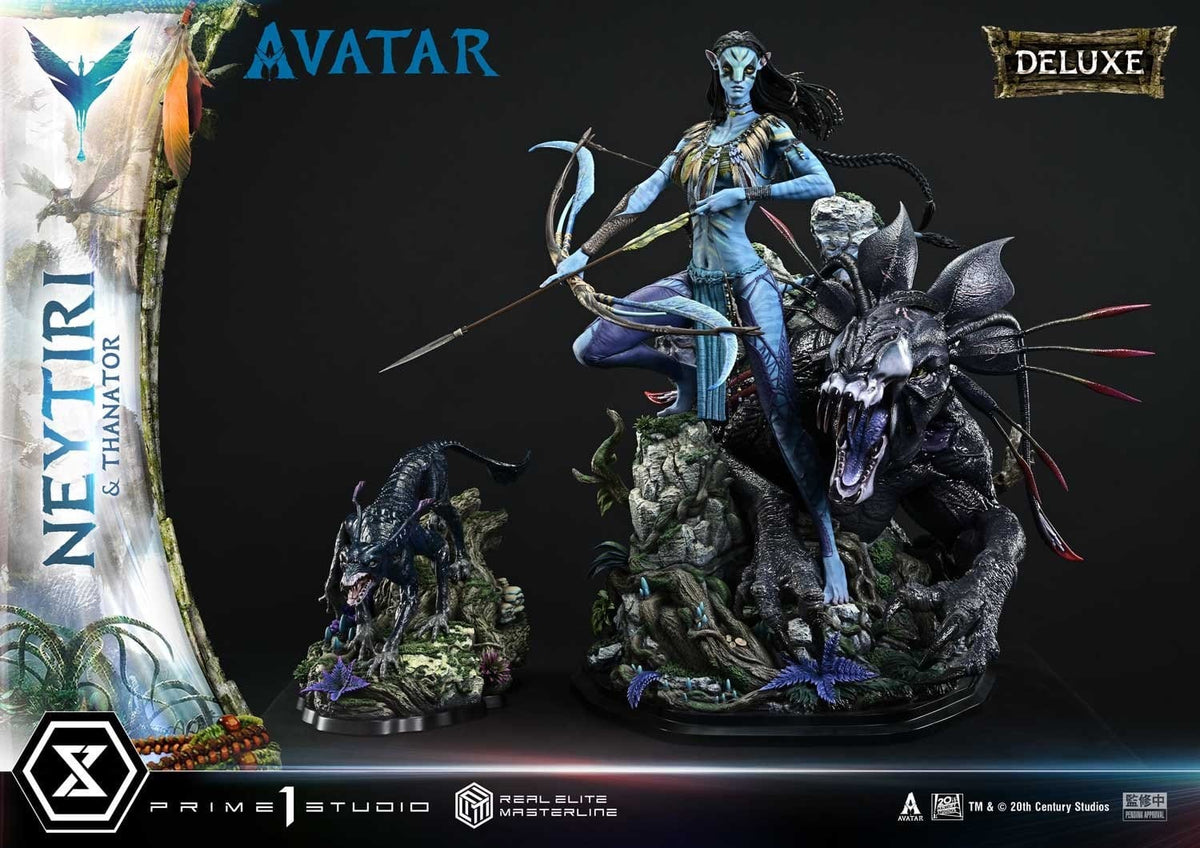 Avatar (Film) Real Elite Masterline Series Statue 1/4 Neytiri &amp; Thanator Deluxe Version 75 cm