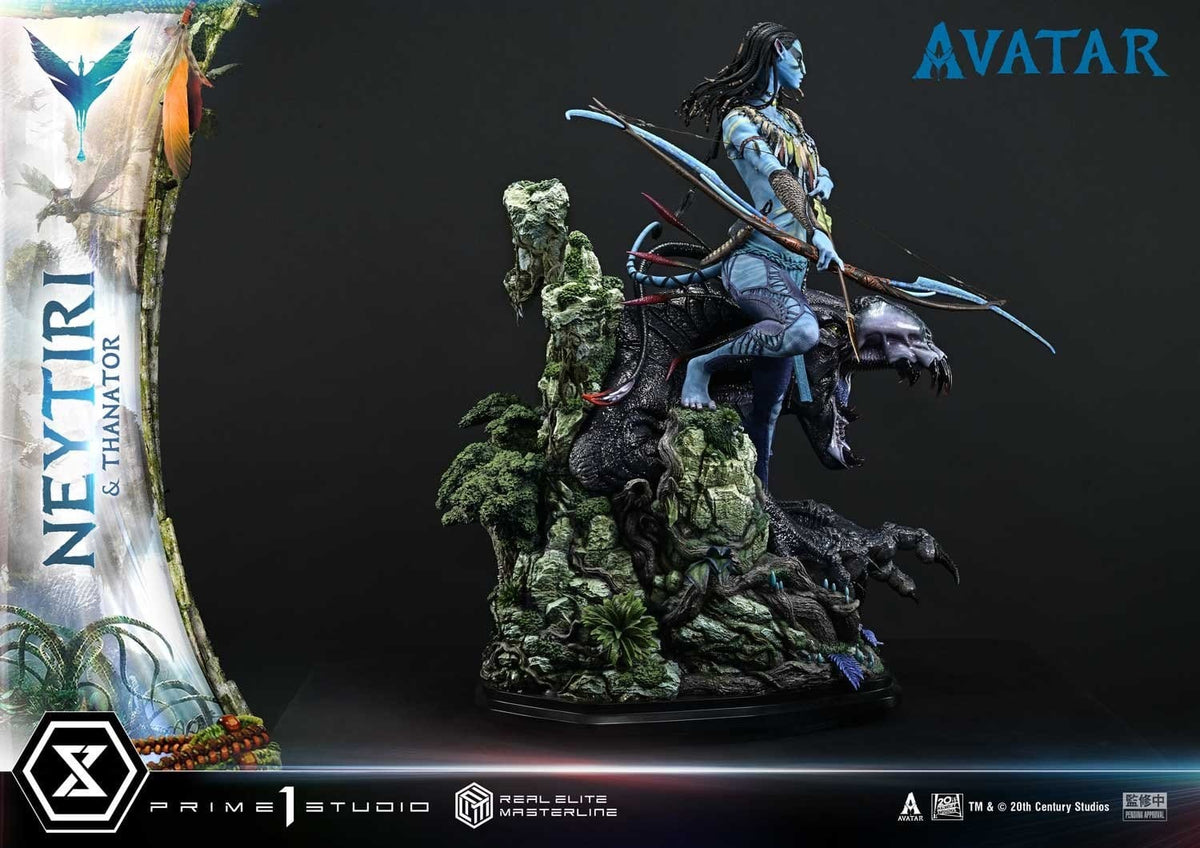 Avatar (Film) Real Elite Masterline Series Statue 1/4 Neytiri &amp; Thanator Deluxe Version 75 cm