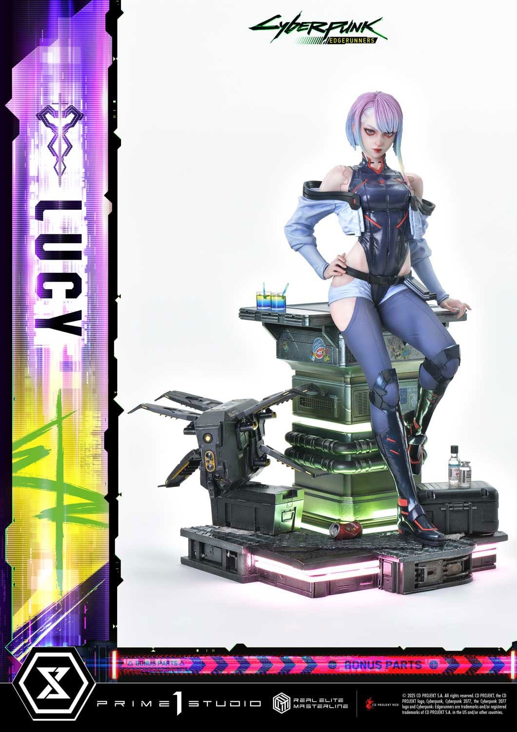 Cyberpunk: Edgerunners Real Elite Masterline Series Statue 1/4 Deluxe Bonus Version 50 cm