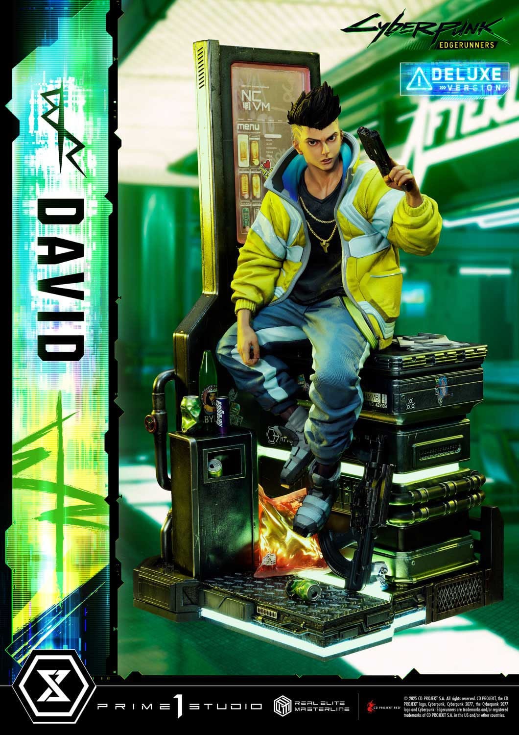 Cyberpunk: Edgerunners Real Elite Masterline Series Statue 1/4 David Bonus Version 58 cm