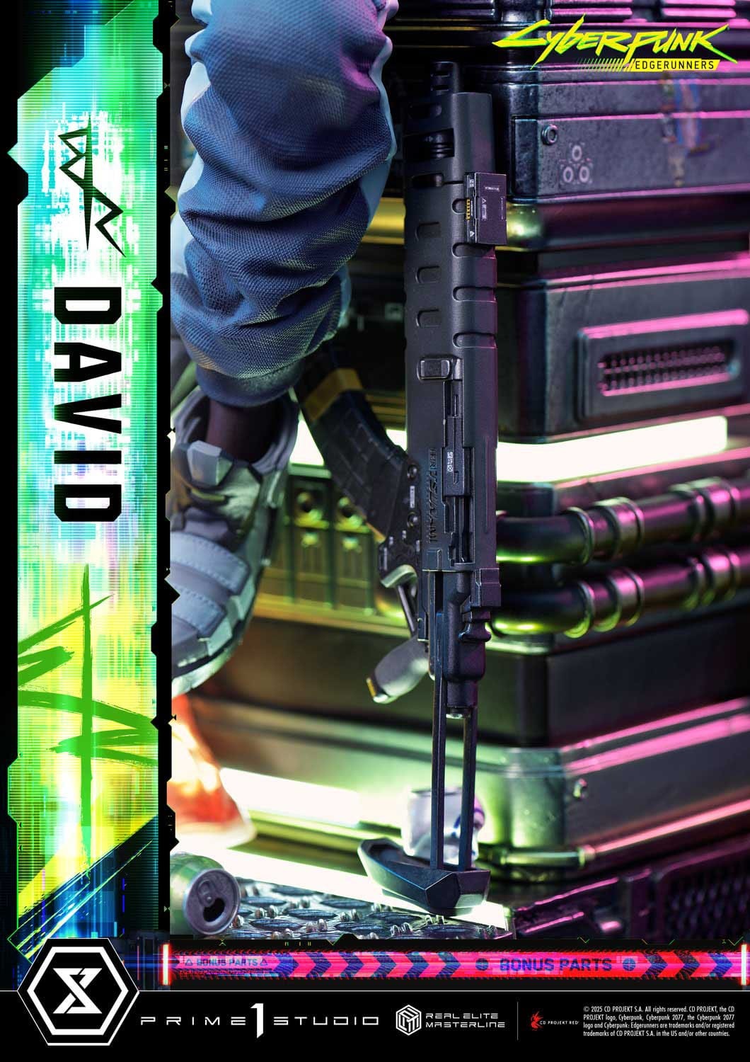 Cyberpunk: Edgerunners Real Elite Masterline Series Statue 1/4 David Deluxe Bonus Version 58 cm