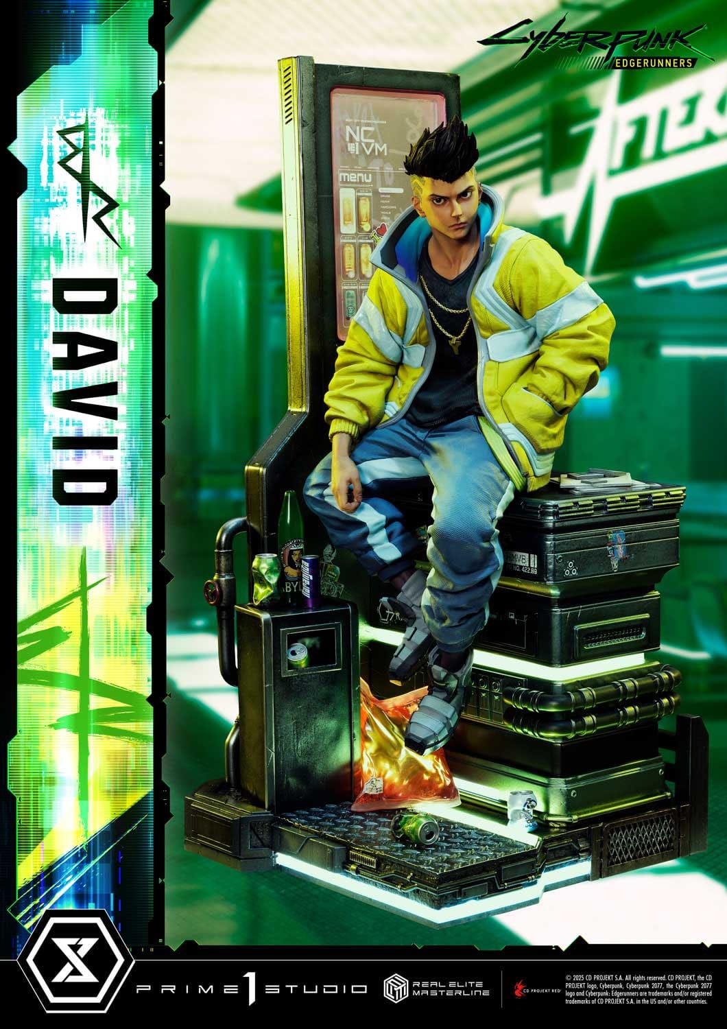 Cyberpunk: Edgerunners Real Elite Masterline Series Statue 1/4 David Deluxe Bonus Version 58 cm