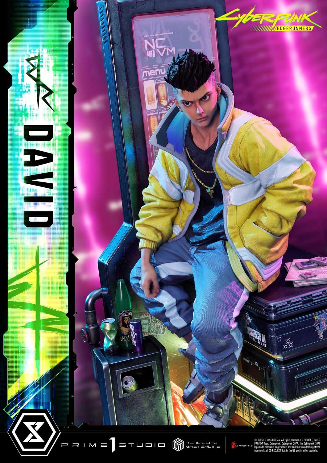 Cyberpunk: Edgerunners Real Elite Masterline Series Statue 1/4 David Deluxe Bonus Version 58 cm