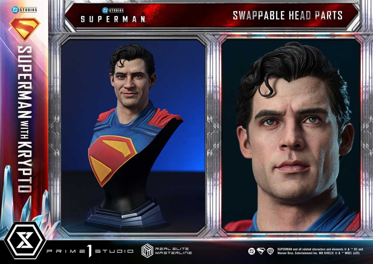 Superman (2025) Real Elite Masterline Series Statue 1/3 Superman with Krypto 95 cm