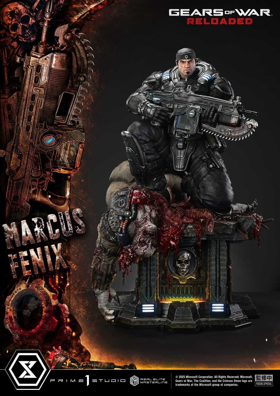Gears of War: Reloaded Real Elite Masterline Series Statue 1/3 Marcus Fenix Ultimate Version 97 cm