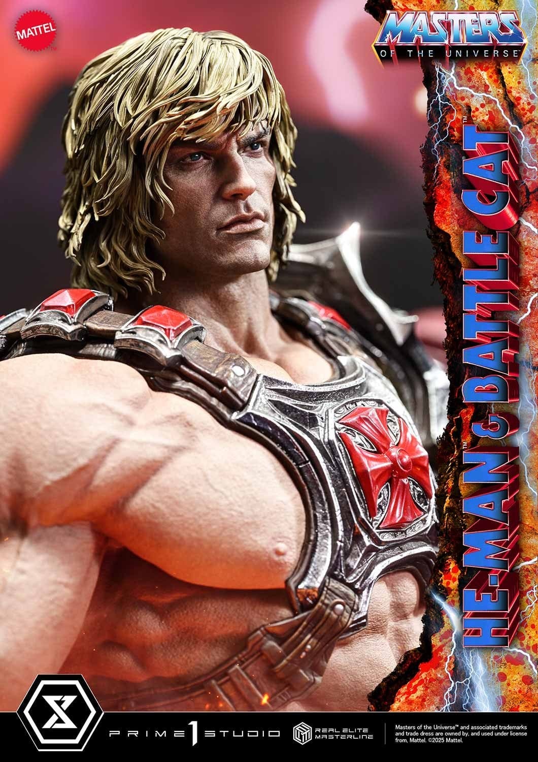 Masters of the Universe Real Elite Masterline Series Statue 1/4 He-Man & Battle Cat 86 cm