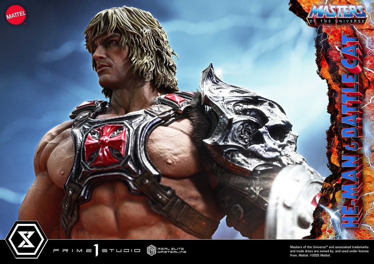 Masters of the Universe Real Elite Masterline Series Statue 1/4 He-Man & Battle Cat 86 cm