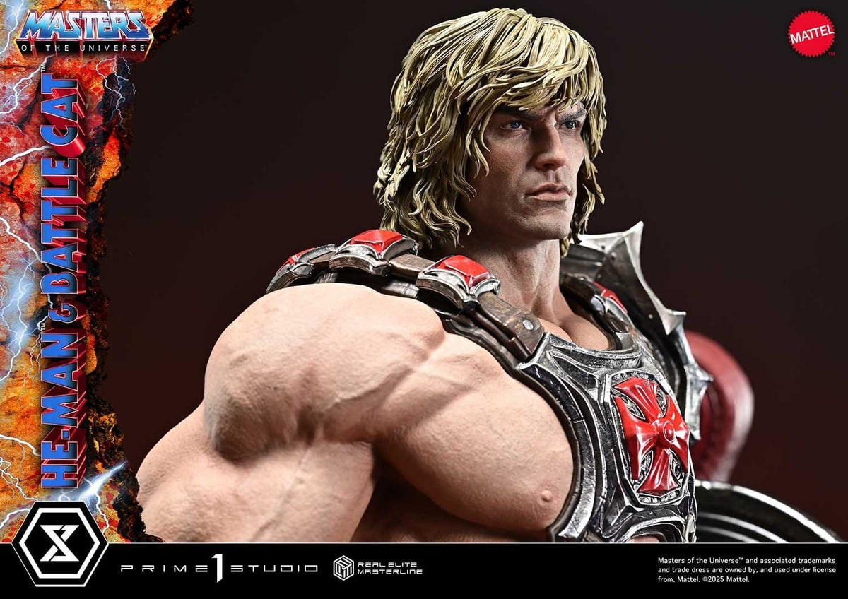 Masters of the Universe Real Elite Masterline Series Statue 1/4 He-Man & Battle Cat 86 cm