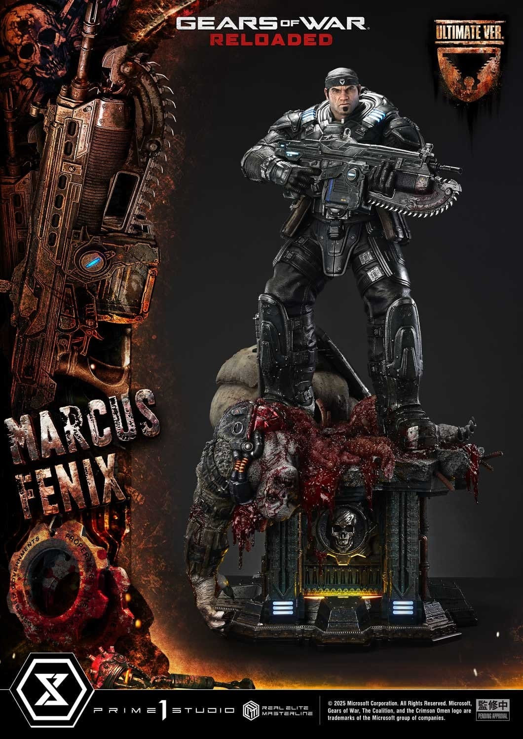 Gears of War: Reloaded Real Elite Masterline Series Statue 1/3 Marcus Fenix Ultimate Version 97 cm