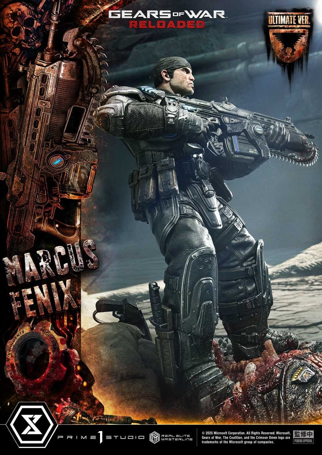 Gears of War: Reloaded Real Elite Masterline Series Statue 1/3 Marcus Fenix Ultimate Version 97 cm