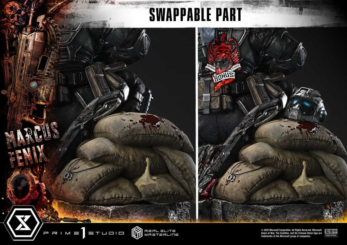 Gears of War: Reloaded Real Elite Masterline Series Statue 1/3 Marcus Fenix Ultimate Bonus Version 97 cm