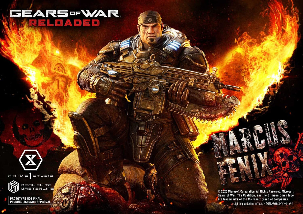Gears of War: Reloaded Real Elite Masterline Series Statue 1/3 Marcus Fenix Ultimate Bonus Version 97 cm