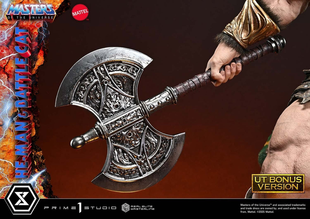 Masters of the Universe Real Elite Masterline Series Statue 1/4 He-Man & Battle Cat Ultimate Bonus Version 86 cm