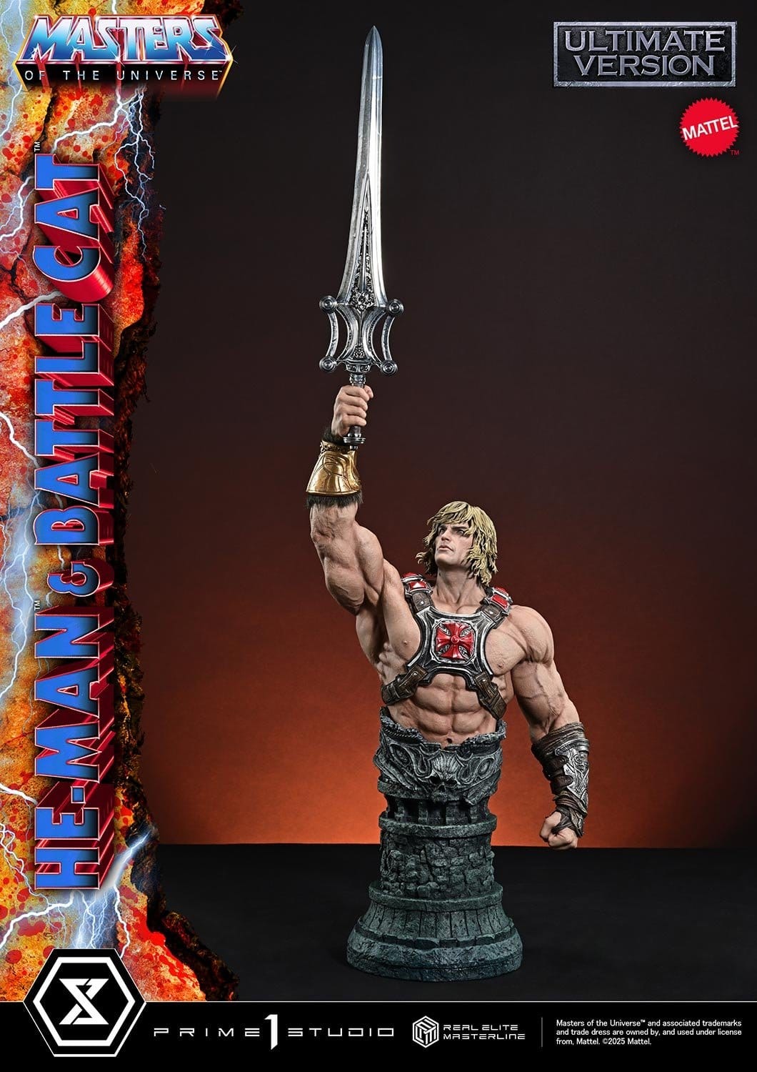 Masters of the Universe Real Elite Masterline Series Statue 1/4 He-Man & Battle Cat Ultimate Bonus Version 86 cm