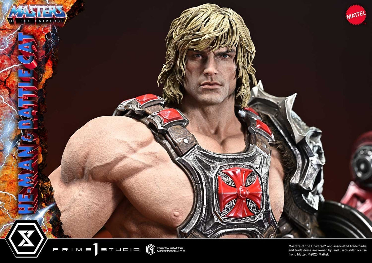 Masters of the Universe Real Elite Masterline Series Statue 1/4 He-Man & Battle Cat Ultimate Bonus Version 86 cm