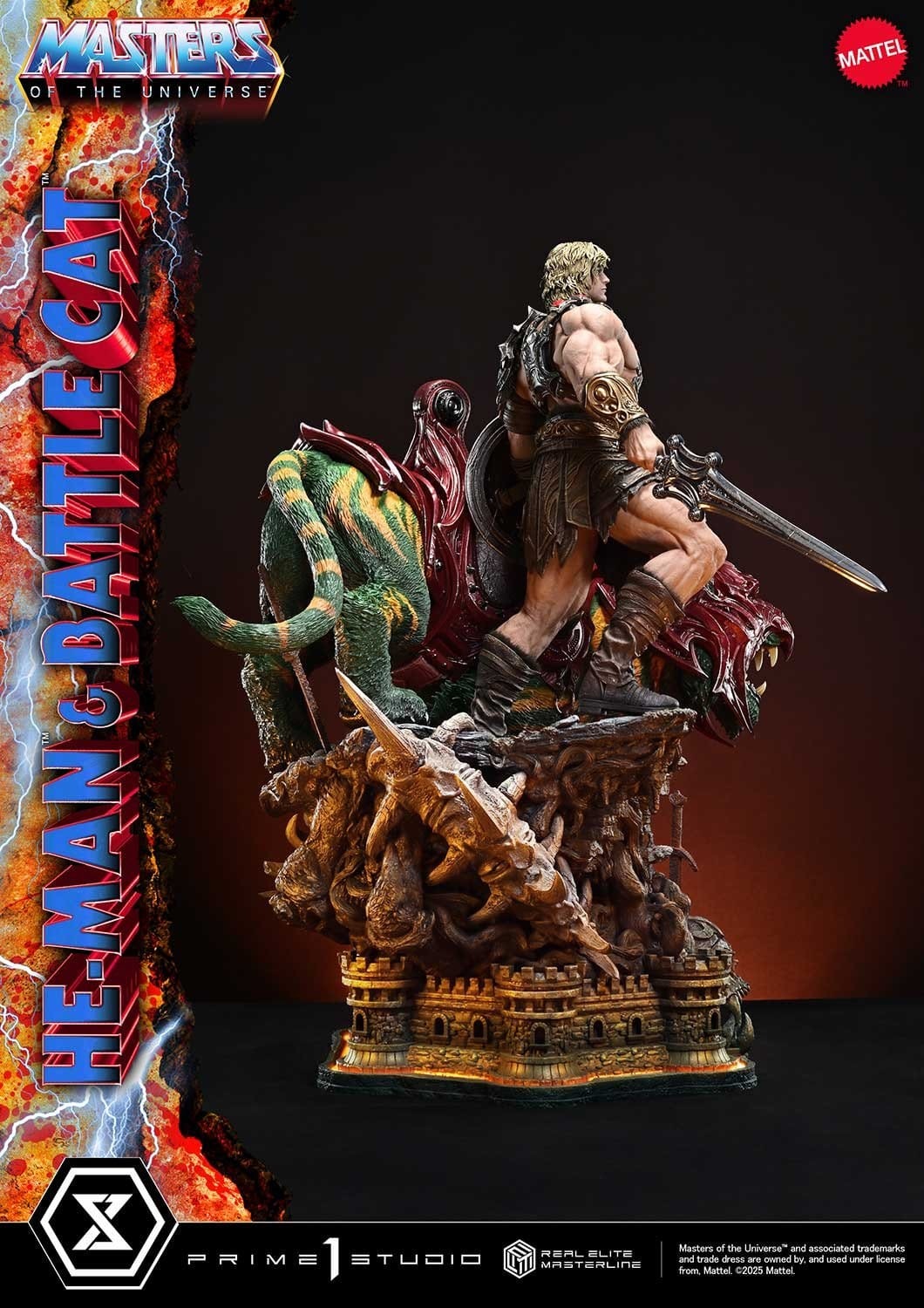 Masters of the Universe Real Elite Masterline Series Statue 1/4 He-Man & Battle Cat Ultimate Bonus Version 86 cm