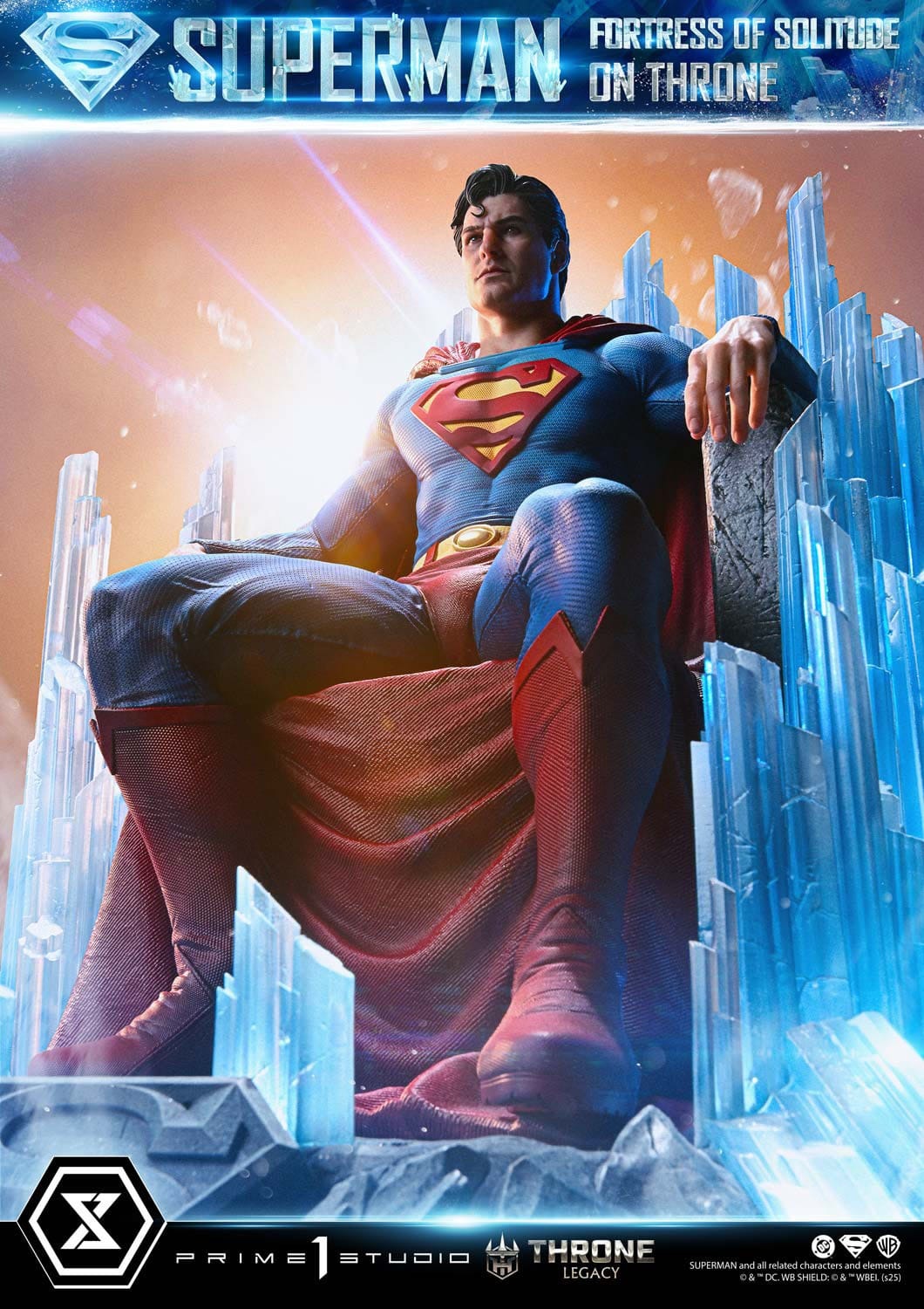 DC Comics Throne Legacy Collection Statue Statue 1/4 Superman Fortress of Solitude on Throne (Design by Gabriele Dell'Otto) 52 cm