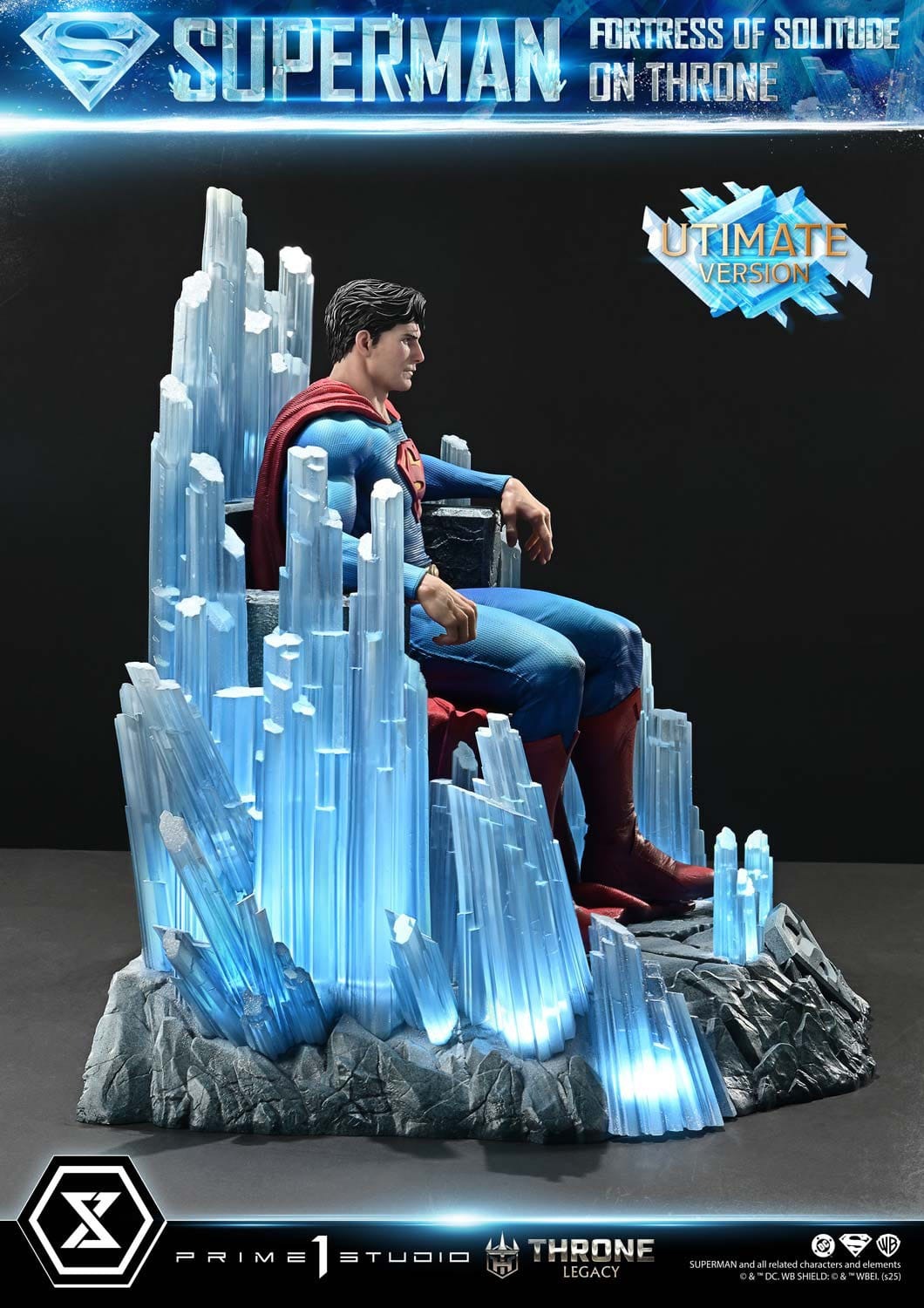DC Comics Throne Legacy Collection Statue Statue 1/4 Superman Fortress of Solitude on Throne (Design by Gabriele Dell'Otto) Ultimate Version 52 cm