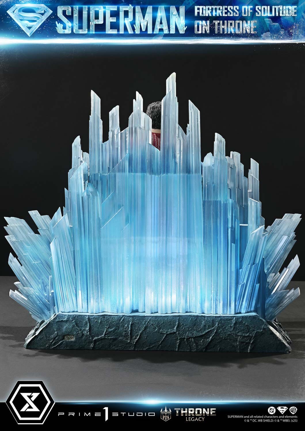 DC Comics Throne Legacy Collection Statue Statue 1/4 Superman Fortress of Solitude on Throne (Design by Gabriele Dell'Otto) Ultimate Version 52 cm