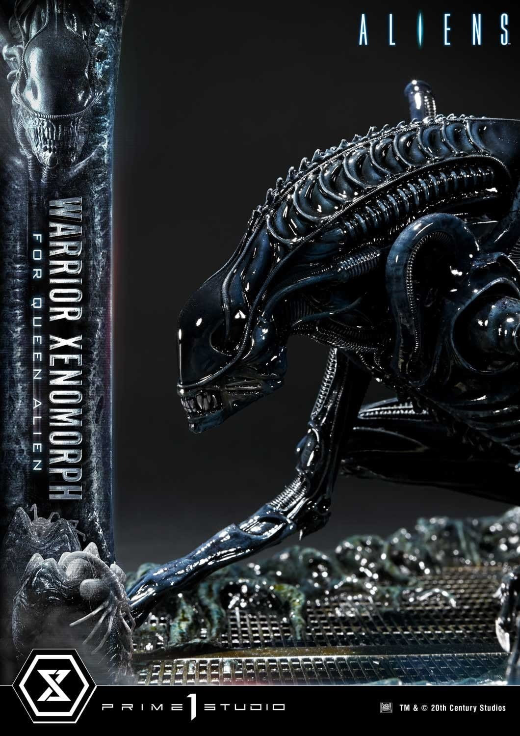 Aliens (Film) Ultimate Diorama Masterline Statue Warrior Xenomorph for Queen Alien 23 cm