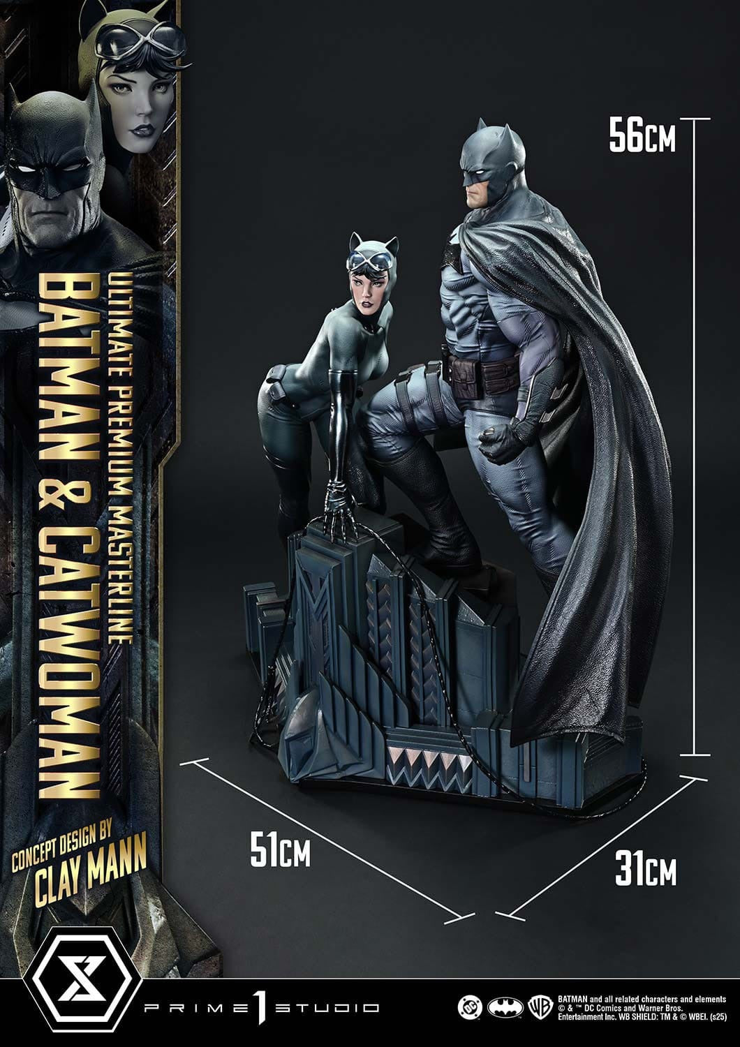 DC Comics Ultimate Premium Masterline Series Statue 1/4 Batman &amp; Catwoman (Concept Design by Clay Mann) 56 cm