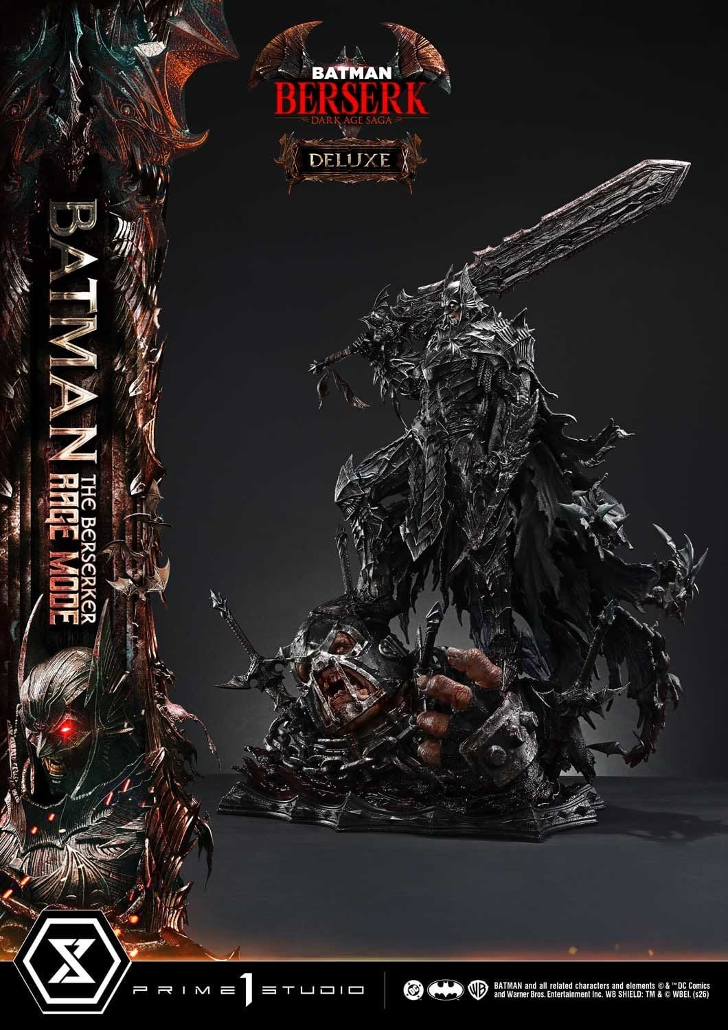 DC Comics Ultimate Premium Masterline Series Statue 1/4 Batman (Comics) Batman: The Berserker Rage Mode Deluxe Version 93 cm