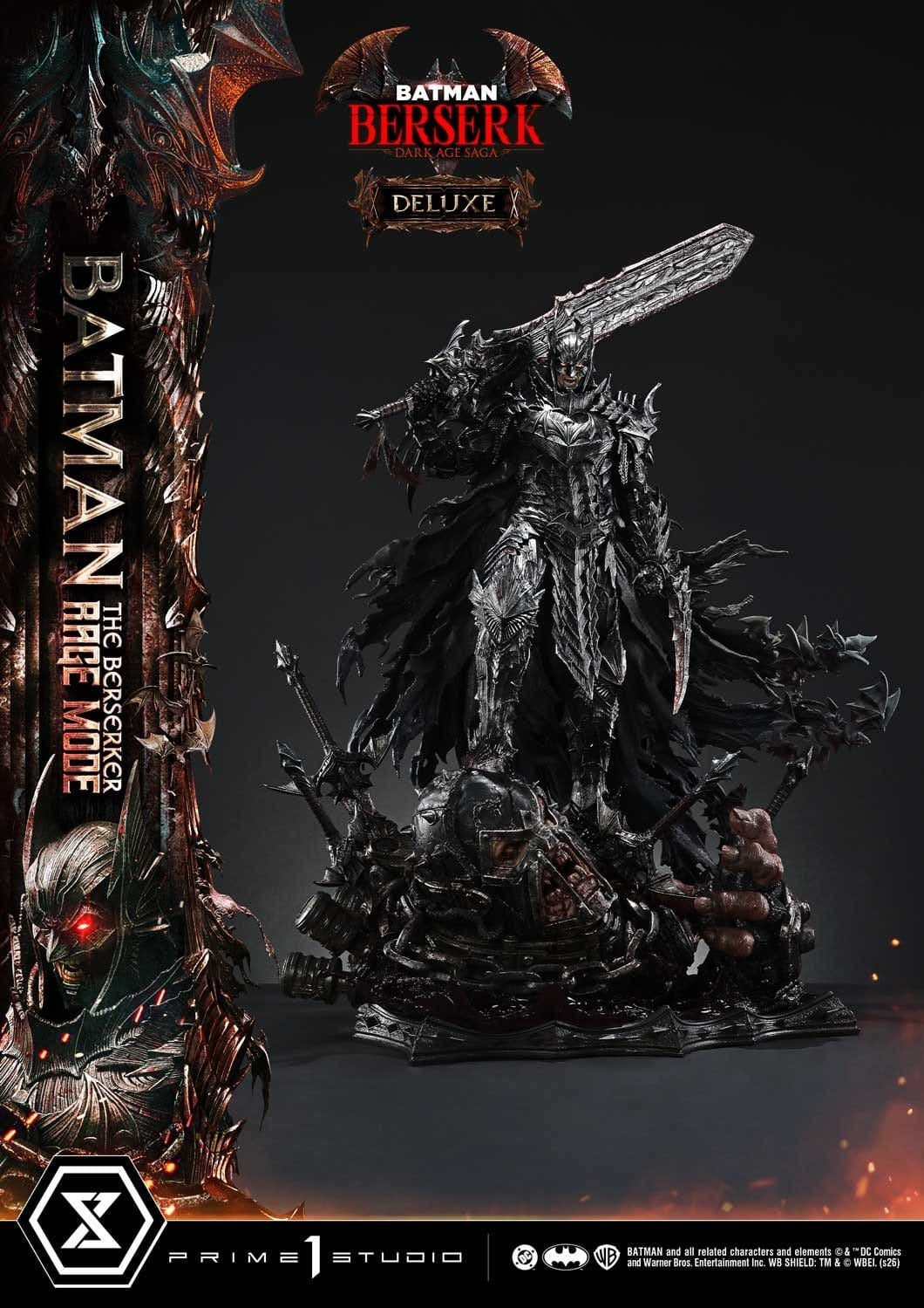DC Comics Ultimate Premium Masterline Series Statue 1/4 Batman (Comics) Batman: The Berserker Rage Mode Deluxe Version 93 cm