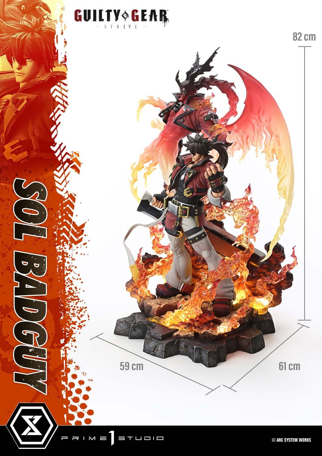 Guilty Gear Strive Ultimate Premium Masterline Series Statue 1/4 Sol Badguy Version 82 cm