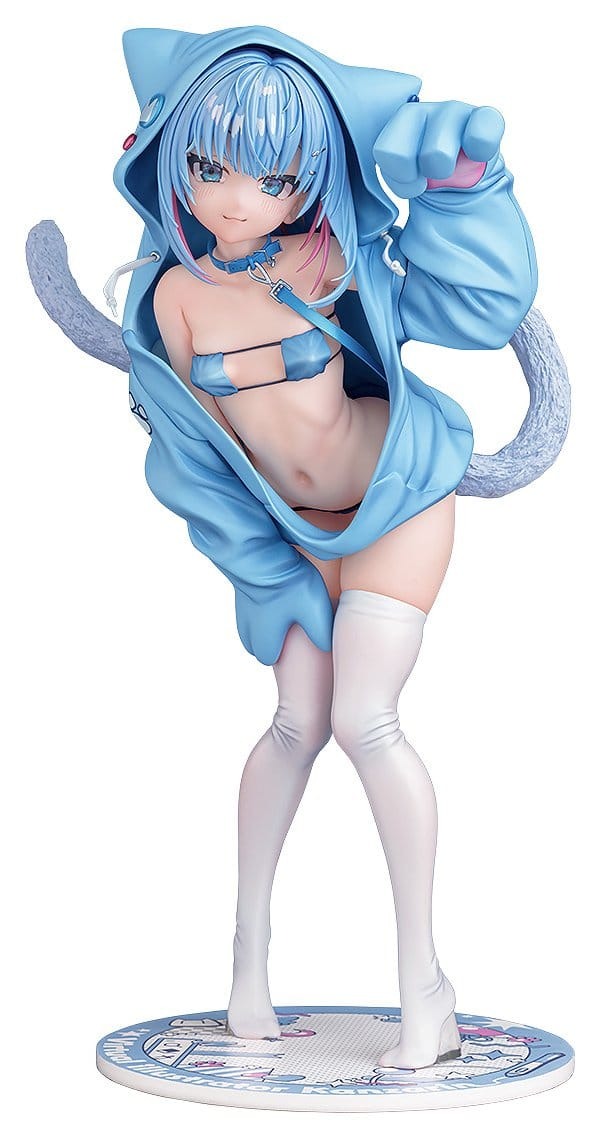 Virtual illustrator Kanzarin PVC Figure 1/6 kanzarin-chan: Cat-Eared Hoodie Ver. 26 cm