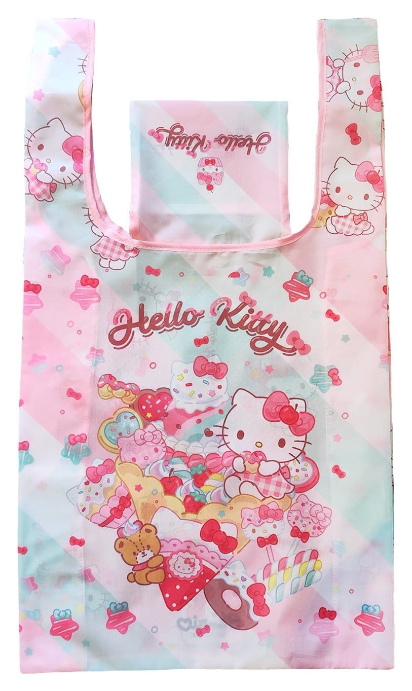 Sanrio Tote Bag Hello Kitty Snack And Sweet Foldable