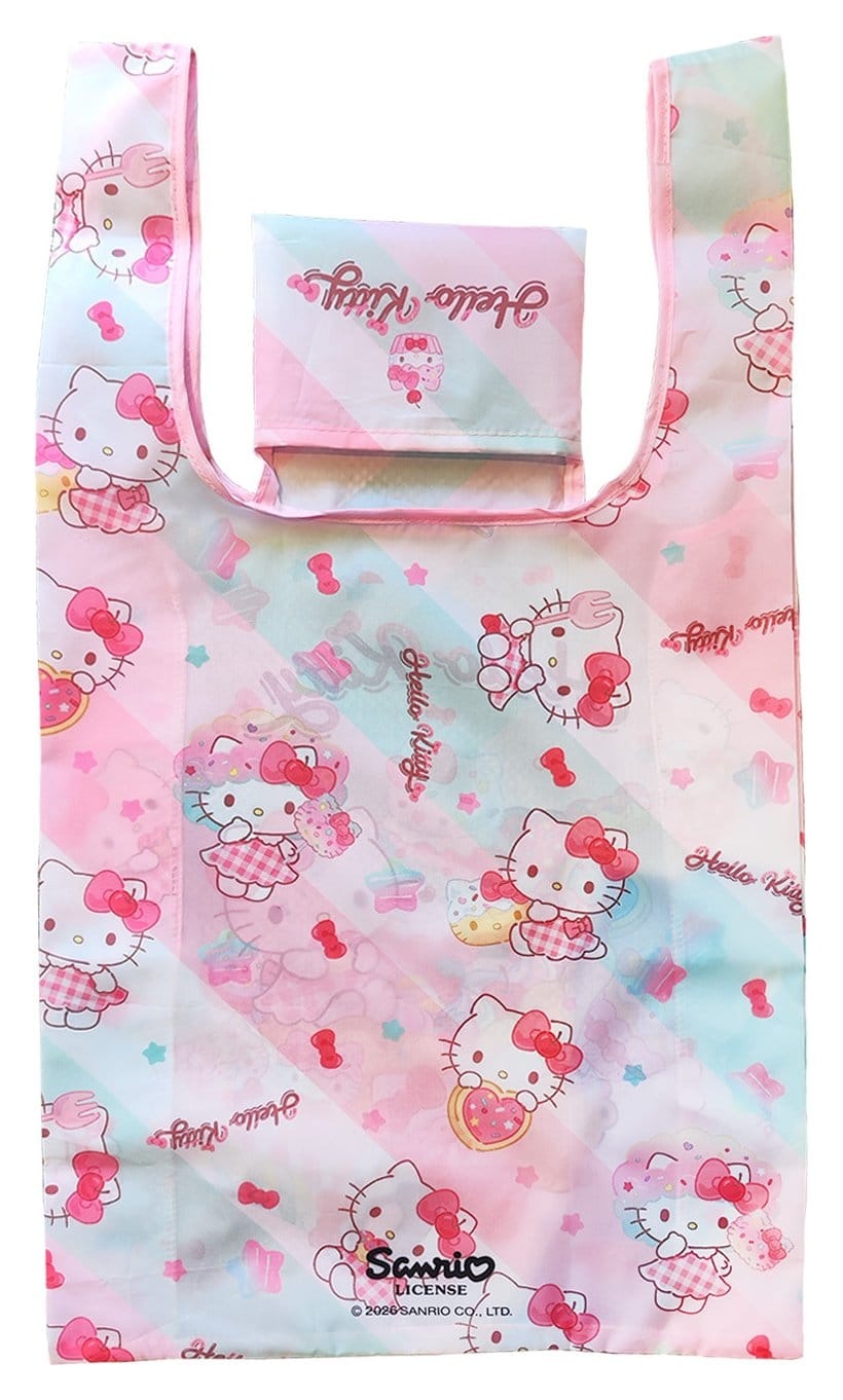 Sanrio Tote Bag Hello Kitty Snack And Sweet Foldable