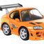 Fast &amp; Furious Q-Village Vehicle with mini-figure Toyota Supra JZA80 9 cm