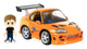 Fast &amp; Furious Q-Village Vehicle with mini-figure Toyota Supra JZA80 9 cm