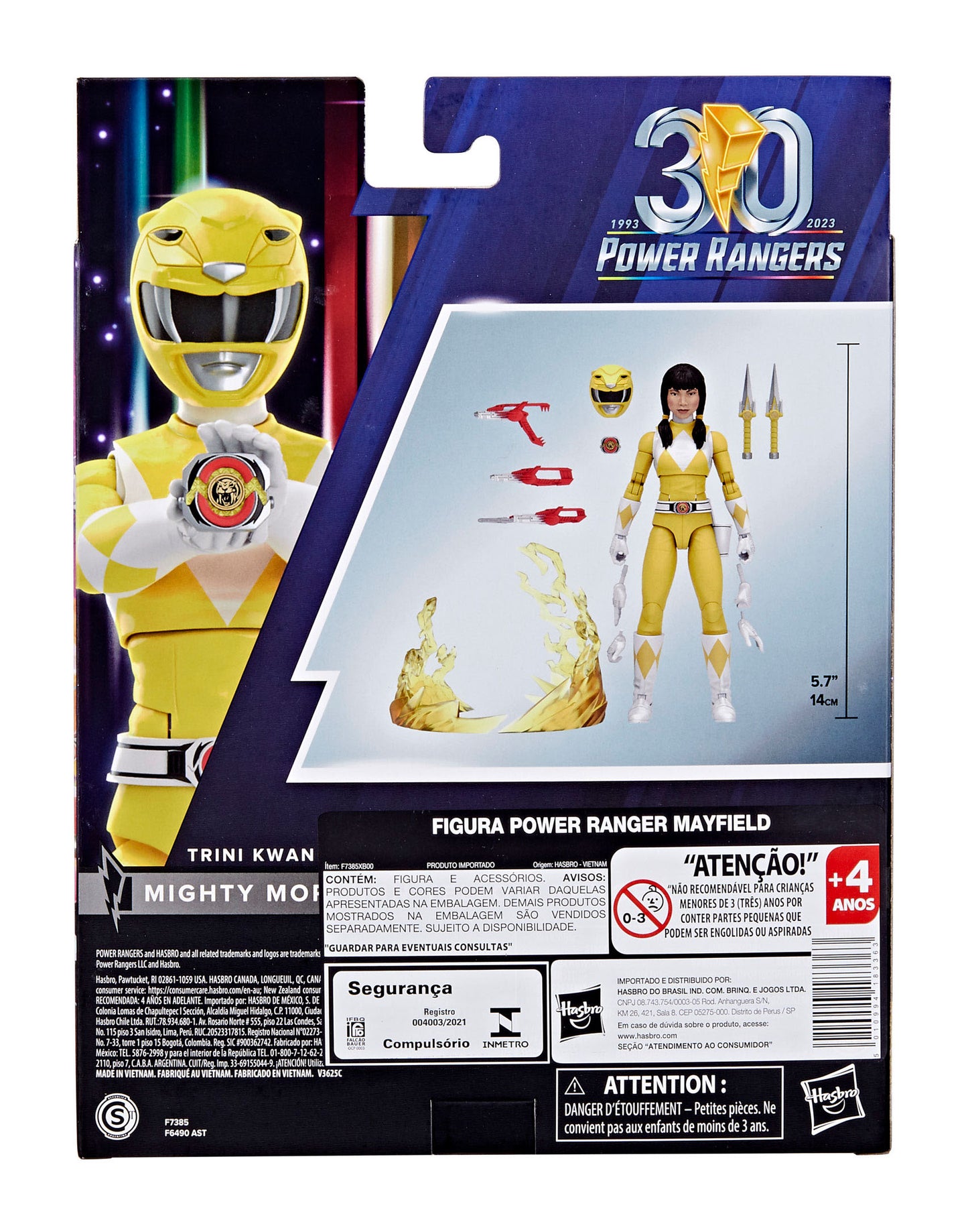 Power Rangers Lighting Collection Mighty Morphin Yellow Ranger - 15cm