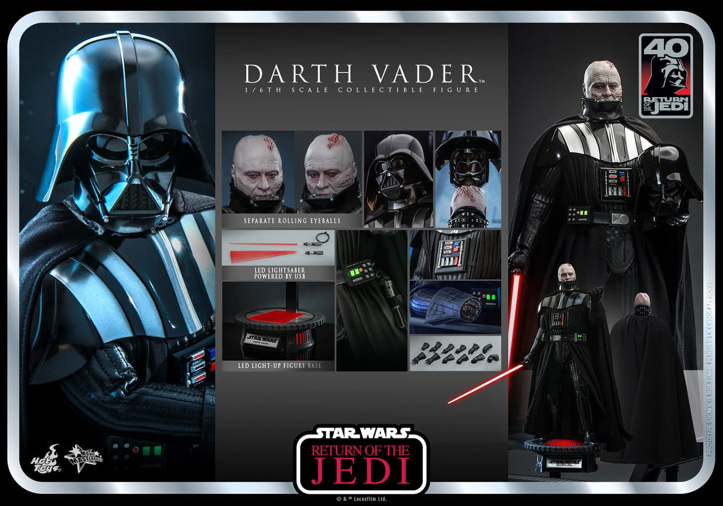 Star Wars: Episode VI 40th Anniversary 1/6 Darth Vader 35 cm