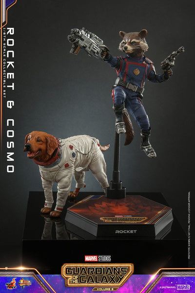 Guardians of the Galaxy Vol. 3 Movie Masterpiece 1/6 Rocket & Cosmo 16 cm