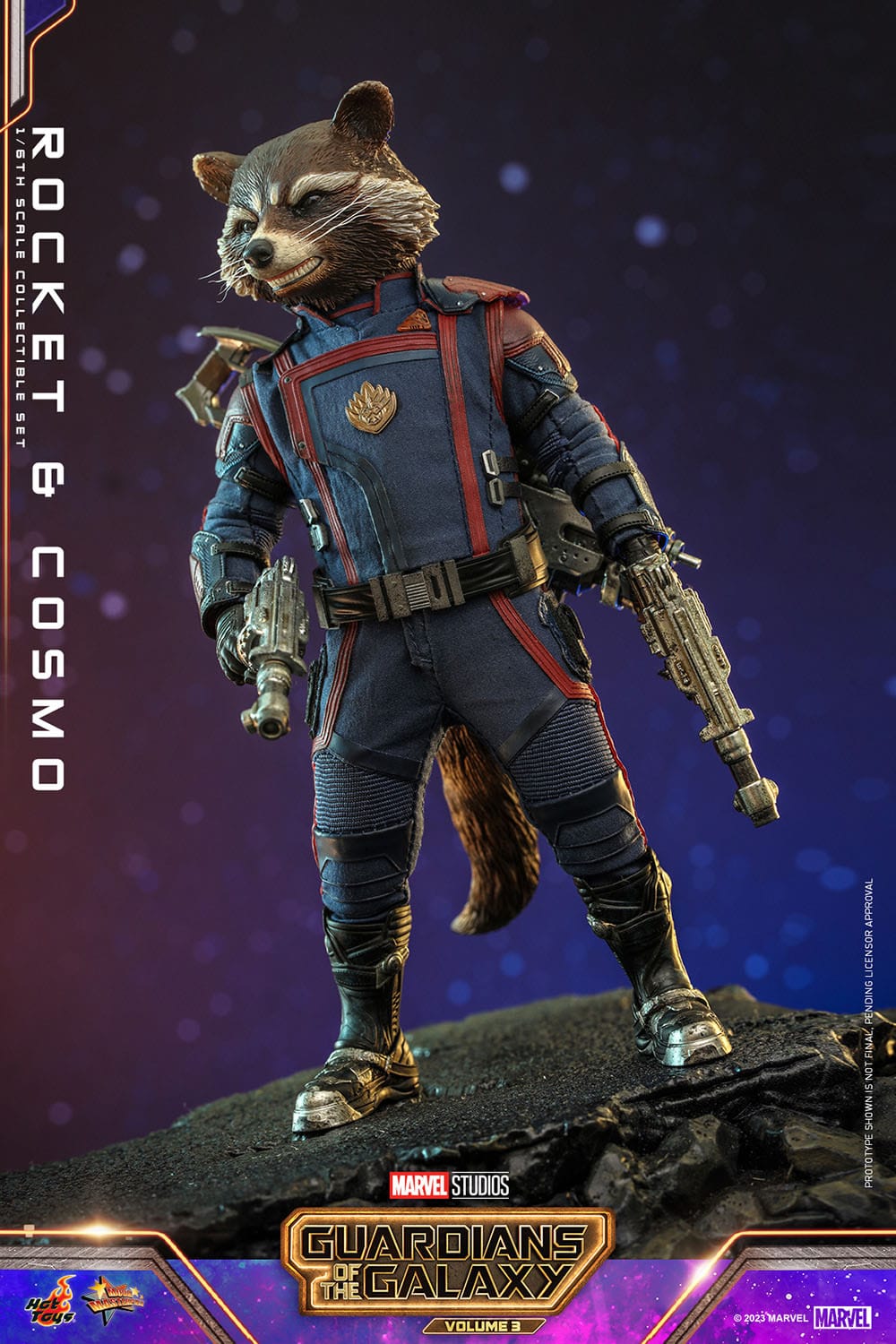 Guardians of the Galaxy Vol. 3 Movie Masterpiece 1/6 Rocket & Cosmo 16 cm