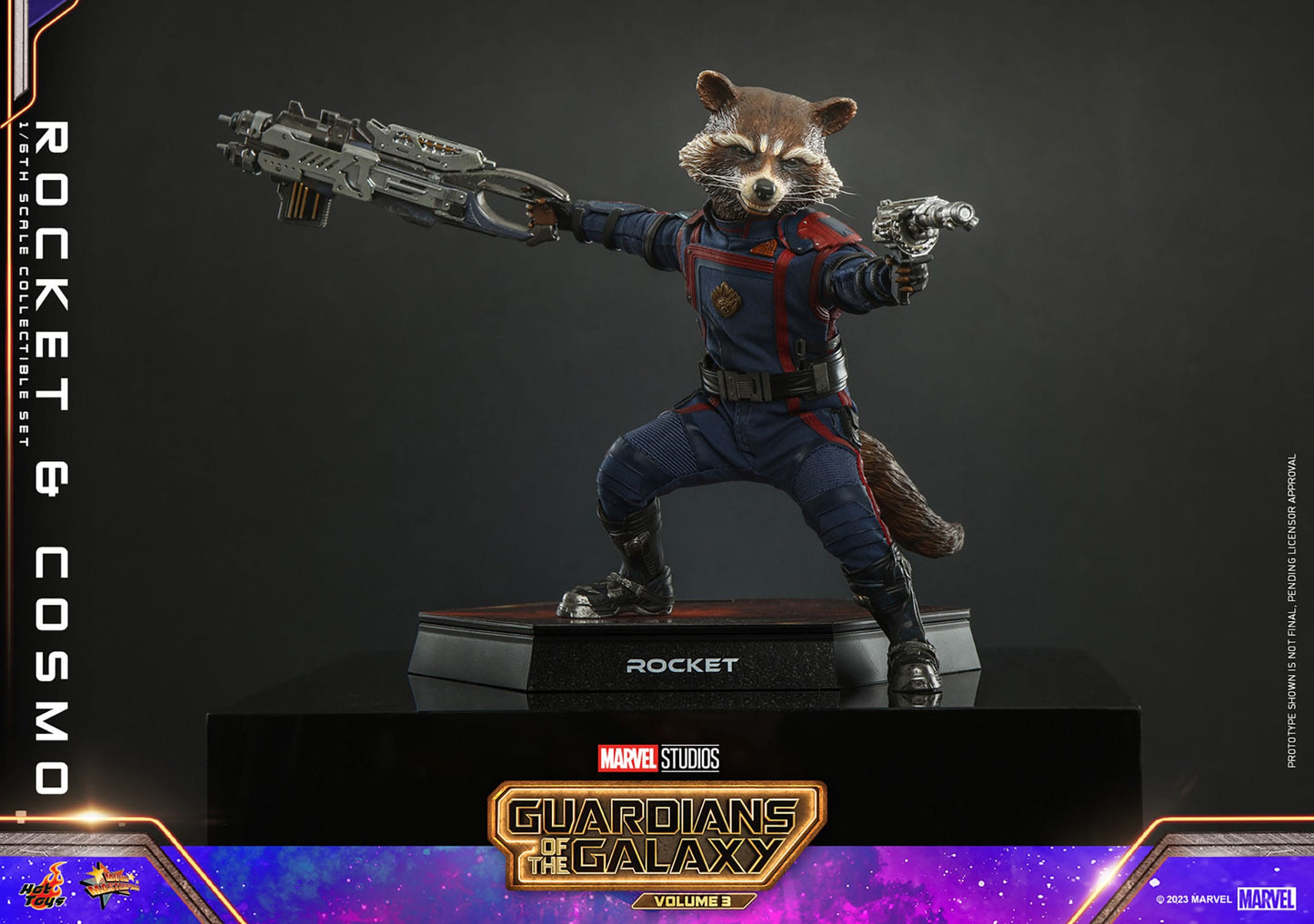 Guardians of the Galaxy Vol. 3 Movie Masterpiece 1/6 Rocket & Cosmo 16 cm