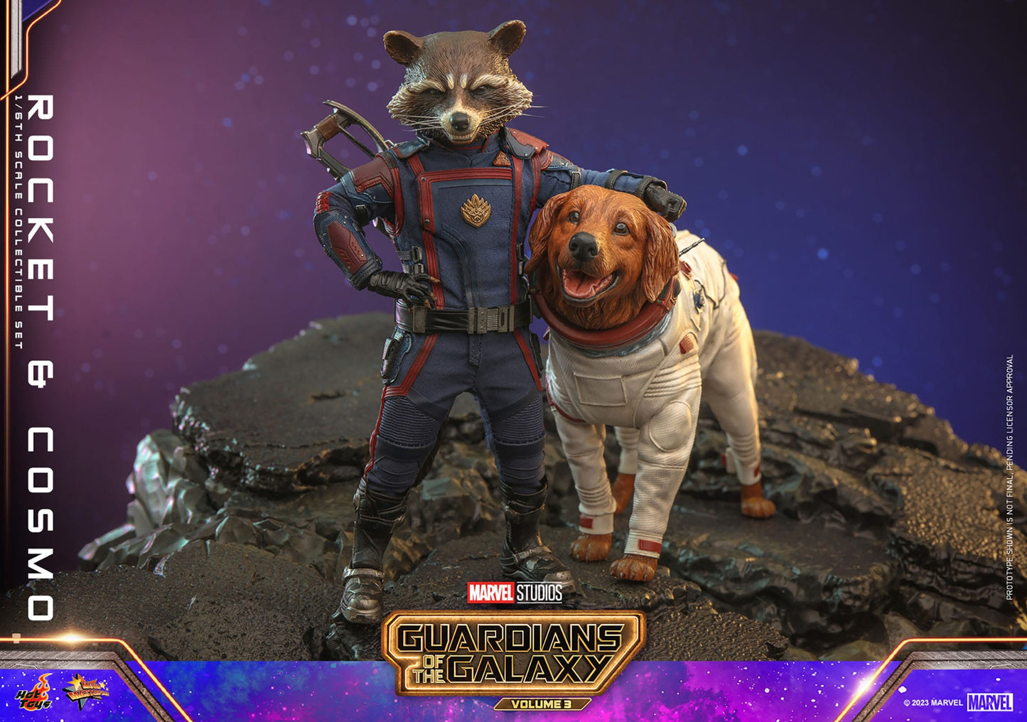 Guardians of the Galaxy Vol. 3 Movie Masterpiece 1/6 Rocket & Cosmo 16 cm