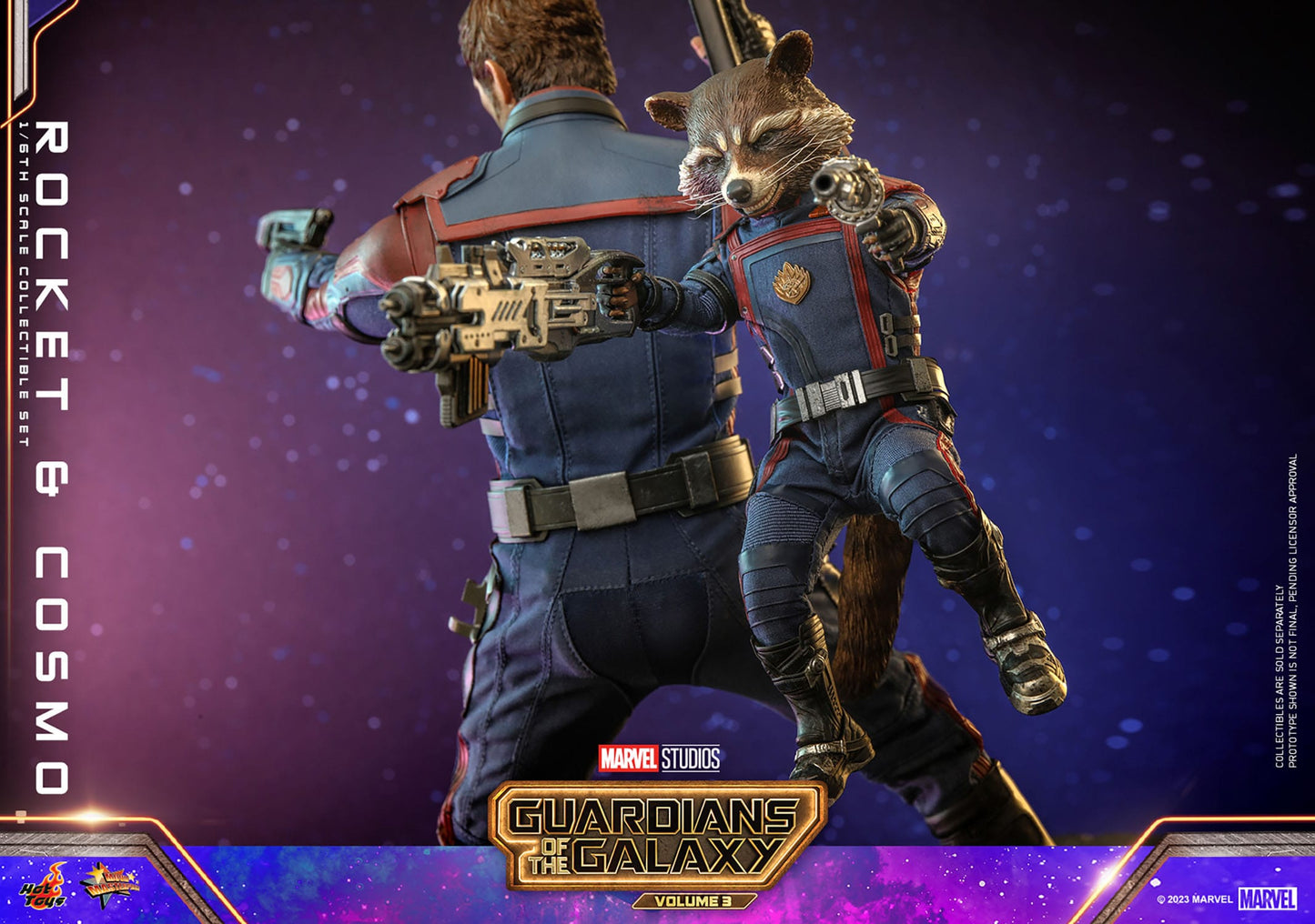 Guardians of the Galaxy Vol. 3 Movie Masterpiece 1/6 Rocket & Cosmo 16 cm